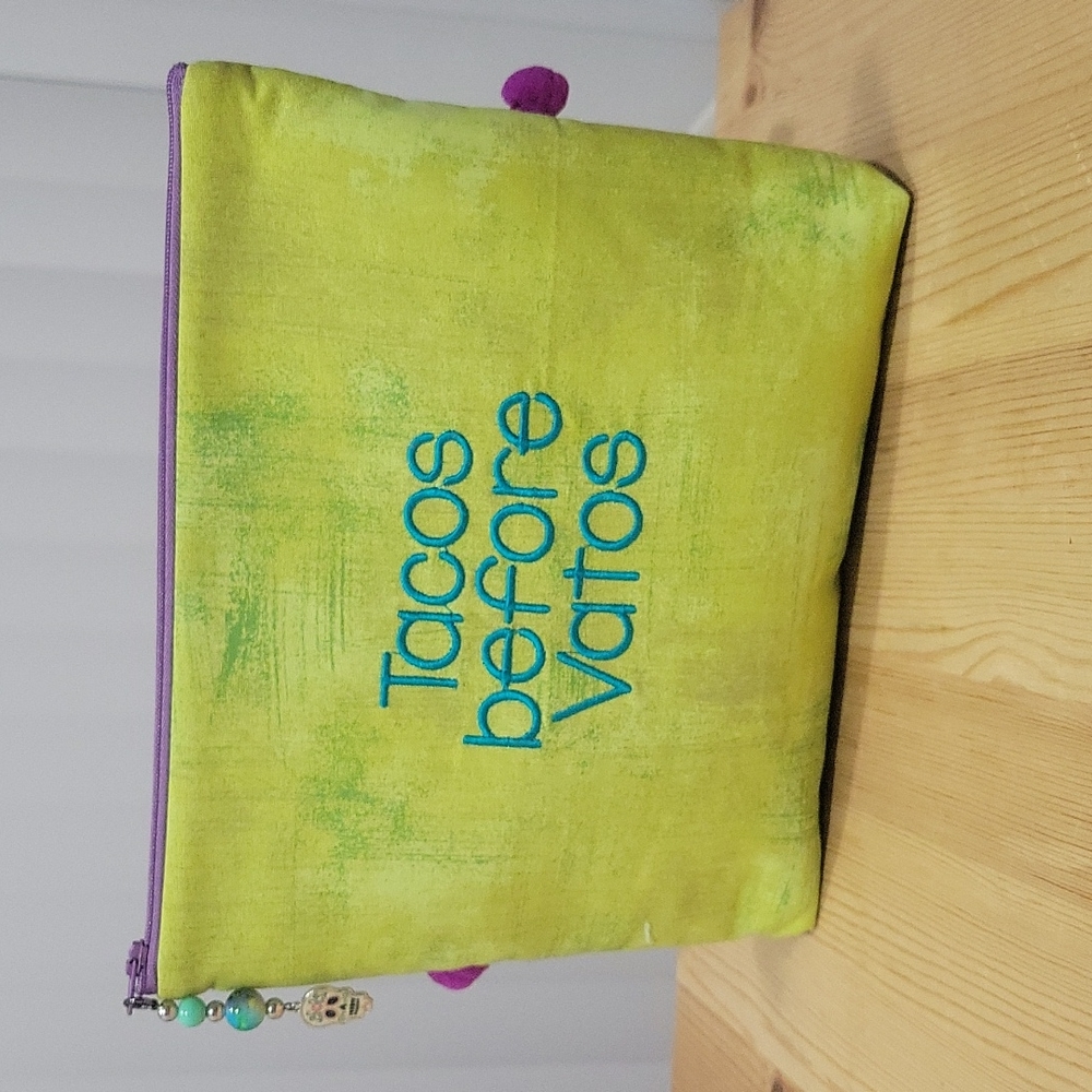 Tacos Before Vatos Handmade Pouch